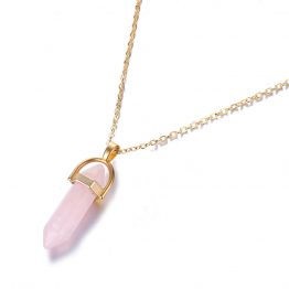 Bullet ketting - Rozenkwarts | Style D'lx - Betaalbare lifestyle luxe