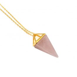 Piramide ketting - Rozenkwarts | Style D'lx - Betaalbare lifestyle luxe